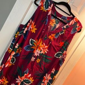 Old navy magenta knees length dress